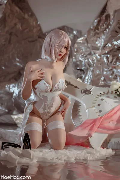 二佐Nisa - 玛修婚纱 nude cosplay leaked 583679