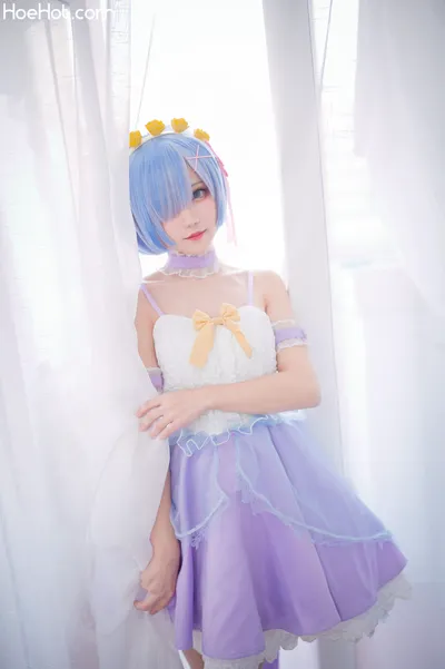 【花柒Hana】NO.02 蕾姆CLEAR DRESS nude cosplay leaked 613489