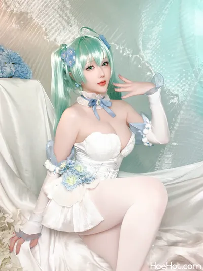 星之迟迟 初音未来粉蝶花精灵 Small nude cosplay leaked 31510