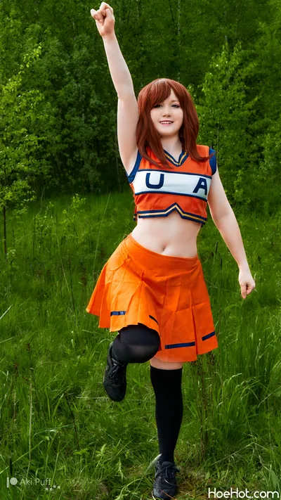 Aki Puff - Cheerleader Uraraka nude cosplay leaked 134172