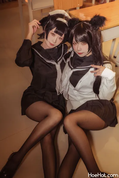 Sadako Momo - Atago &amp; Takao School Uniform nude cosplay leaked 434170