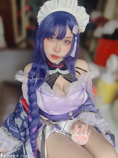 Tsunnyanchan - Maid Raiden Shogun nude cosplay leaked 25037