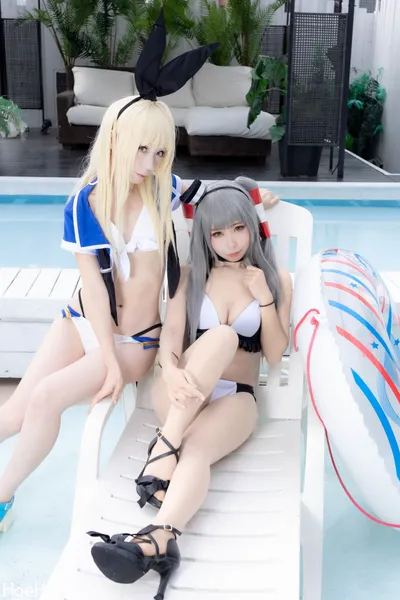 [Air Comiket 2] Shimakaze &amp; Amatsukaze Swimsuit - Zekazeka 2 nude cosplay leaked 169466