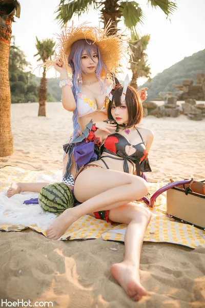 伊喵君_Nya &amp; 是一只熊仔吗 - 静流&amp;惠理子 nude cosplay leaked 410285