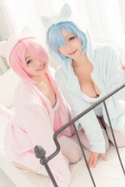 (C95) [Ruu Milk (Ruu Matsutani)] Double R -Rem side- nude cosplay leaked 598366