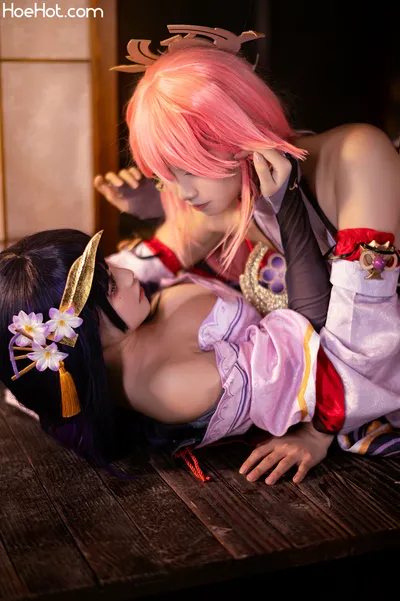 伊喵君_Nya NO.007 伊喵君_Nya &amp; JingSan - 《原神-鸣神双人》 八重&amp;雷神 双倍快乐 nude cosplay leaked 333778