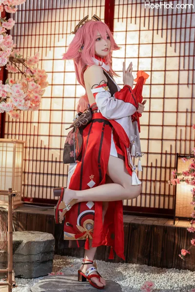 Sakurajima嗷一 - 八重神子 nude cosplay leaked 410173