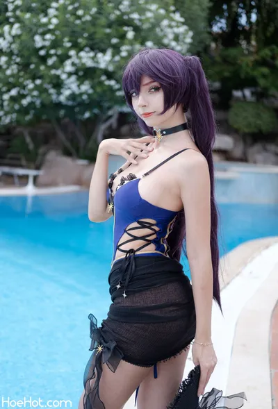 Himeecosplay - Mona swimsuit nude cosplay leaked 343523