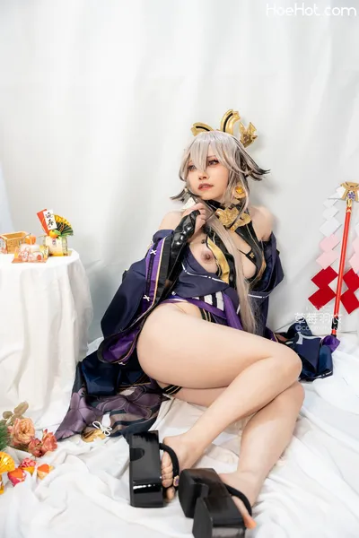 [草莓羽衣][黒ギャル八重神子]墨桜色の夜笙雅芸 nude cosplay leaked 44474