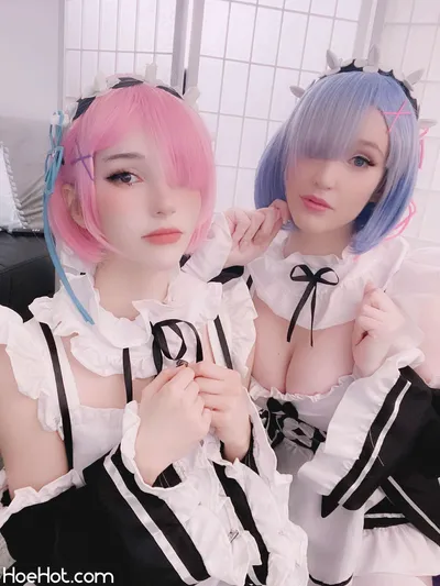 Kelly Jean &amp; Kayandere - Rem &amp; Ram Selfies nude cosplay leaked 223127