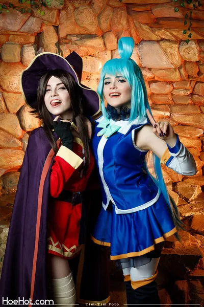 Olyashaa - Aqua and Megumin nude cosplay leaked 306121