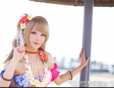 HaoGe - Kotori bikini nude cosplay leaked 104201