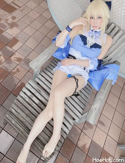 [Ringo Mitsuki] 実はえっちな原神💙ジンさんのノーパンノーブラ透け透け水着👙 nude cosplay leaked 581029