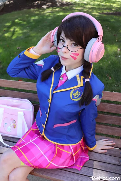 Melondoki - D.Va schoolgirl nude cosplay leaked 283200