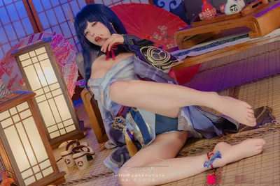 黏黏团子兔 - 3月作品原神雷电将军 nude cosplay leaked 4291