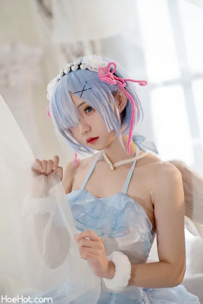 【花柒Hana】NO.01 蕾姆天使 nude cosplay leaked 613640