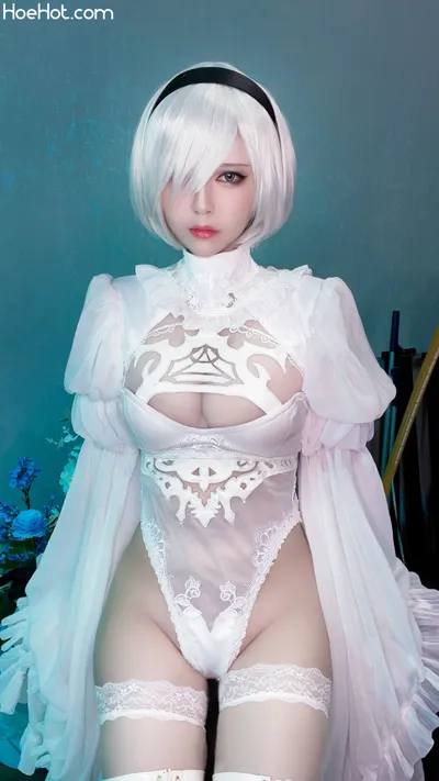 半半子 – Automataヨルハ二号B型 白いドレス nude cosplay leaked 120698