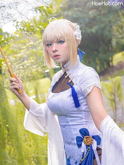 RitheCosplay - Saber Chinese dress nude cosplay leaked 308555