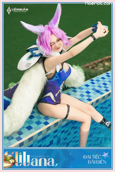 Arena of Valor Cosplay Liliana seaside surfer nude cosplay leaked 54833