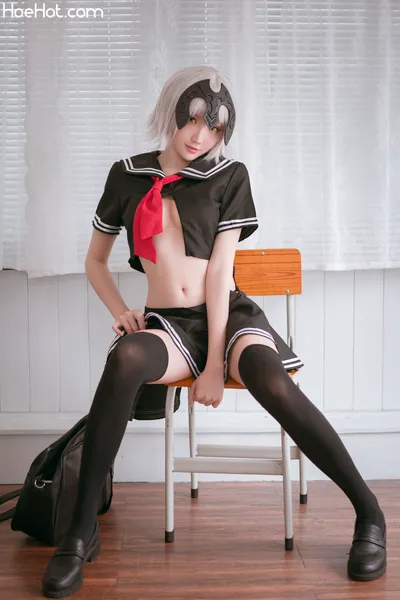 [瓜希酱]  黑贞德 校服 nude cosplay leaked 519602