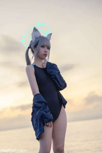 G44不会受伤 - Shiroko Sunaookami Swimsuit nude cosplay leaked 333724