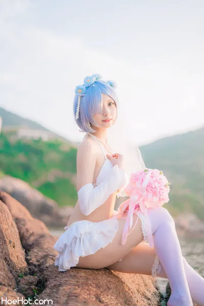 [Cheng Meow] Rem Swimsuit Bride nude cosplay leaked 553034