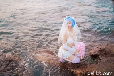 [Cheng Meow] Rem Swimsuit Bride nude cosplay leaked 553053