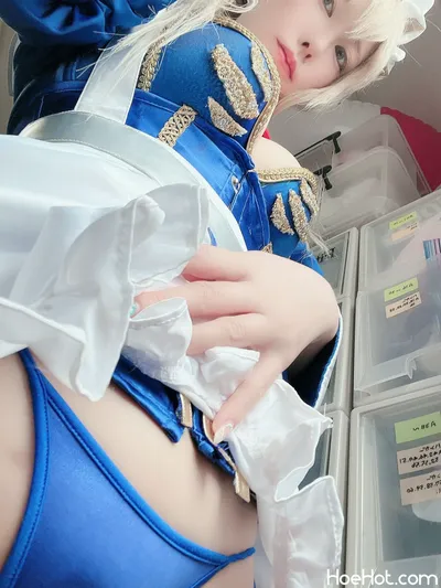 [林檎蜜紀] 👑乳上メイドでおっぱいもお尻もいっぱいな日💙 (with Mov) nude cosplay leaked 348160