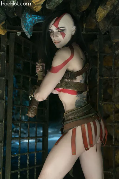 Octokuro - Female Kratos nude cosplay leaked 27049