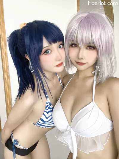 [Momoko葵葵&amp;瓜希酱]SSSS.GRIDMAN宝多六花&amp;新条茜 泳装 nude cosplay leaked 159164