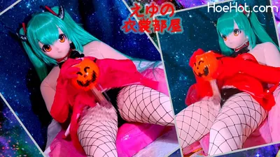 [eyu no isyoubeya(eyu)] In Hatsune Miku, Halloween, and kigurumi cosplay, she performs pumpkin masturbator masturbation &amp; dildo anal masturbation for continuous massive ejaculation. [crossdressing・futanari・kigurumi] nude cosplay leaked 147630