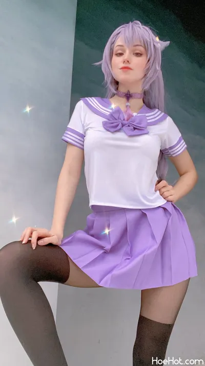 Shirogane-Sama - Keqing School Uniform nude cosplay leaked 312110