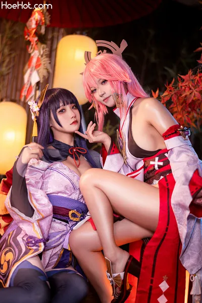 伊喵君_Nya NO.007 伊喵君_Nya &amp; JingSan - 《原神-鸣神双人》 八重&amp;雷神 双倍快乐 nude cosplay leaked 333757