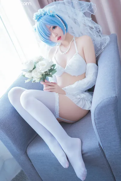 猫君君MaoJun 蕾姆内衣花嫁 nude cosplay leaked 136136