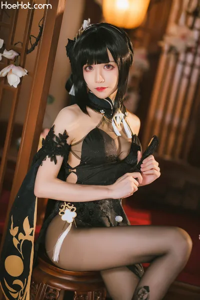 Tomoyo酱-碧蓝航线-镇海旗袍azur lanechen haif:big breastsf:high heelsf:makeupf:pantyhosenon-nude nude cosplay leaked 58415