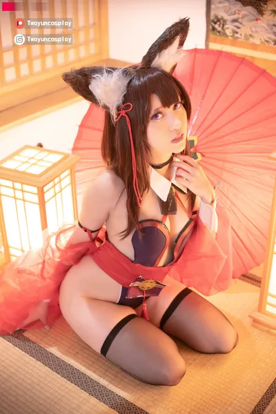 Twoyun - Amagi bunny girl nude cosplay leaked 6825