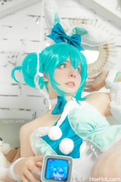 Saya Scarlet - Hatsune Miku BiCute Bunnies White nude cosplay leaked 572906