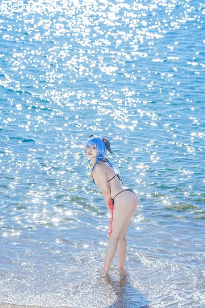 [Glossy Rabbit (艶兎)] 海の日の甘雨バーバラとちょびっとモナ! (原神) nude cosplay leaked 377277