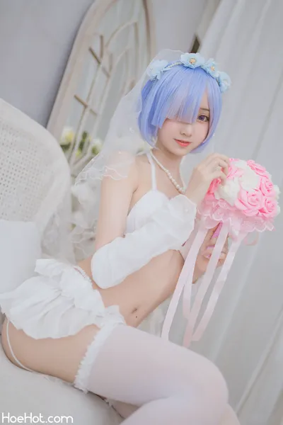 [木绵绵OwO] 蕾姆婚纱 nude cosplay leaked 128283