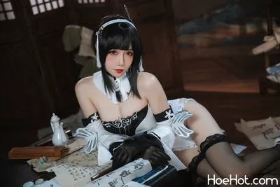 焖焖碳 碧蓝航线 鎮海 白黑礼服 nude cosplay leaked 161553