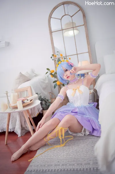 【花柒Hana】NO.02 蕾姆CLEAR DRESS nude cosplay leaked 613472