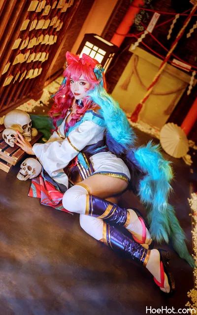 雯妹不讲道理/wenwenKira - Spirit Blossom Ahri nude cosplay leaked 516023