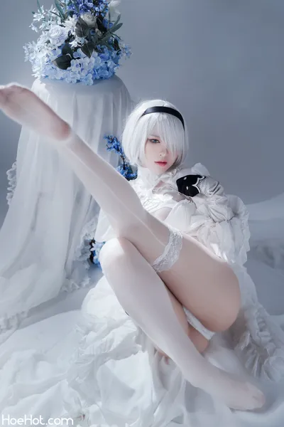 半半子 – Automataヨルハ二号B型 白いドレス nude cosplay leaked 120716