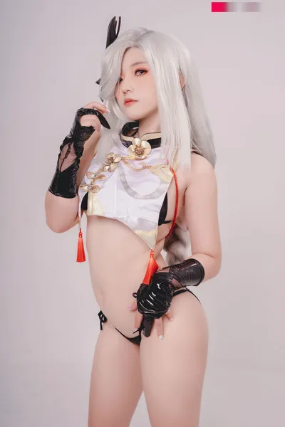 Messie - Shenhe nude cosplay leaked 7581