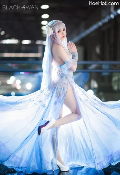 Sakiiii翎柒 Emilia Crystal Dress nude cosplay leaked 502353