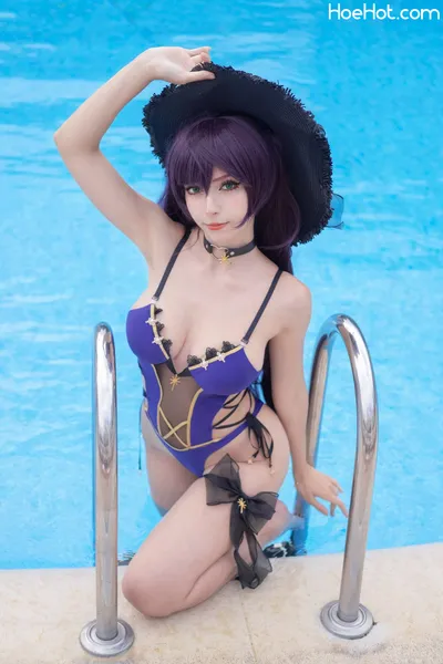 Himeecosplay - Mona swimsuit nude cosplay leaked 343536