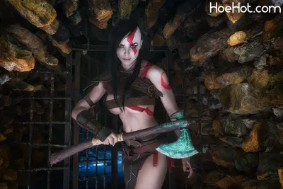 Octokuro - Female Kratos nude cosplay leaked 27041