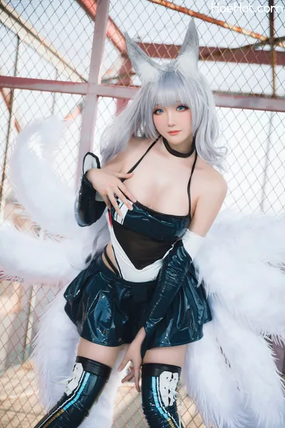 瓜希酱 - Shinano Moonlit Chrome nude cosplay leaked 325673