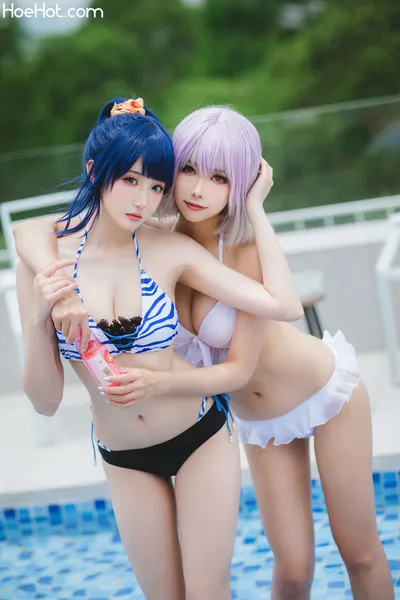 [Momoko葵葵&amp;瓜希酱]SSSS.GRIDMAN宝多六花&amp;新条茜 泳装 nude cosplay leaked 159159