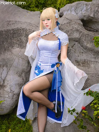 RitheCosplay - Saber Chinese dress nude cosplay leaked 308550